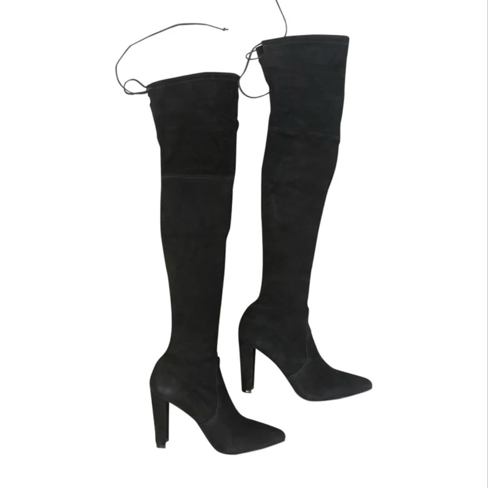 STUART WEITZMAN The Highland Boots in black suede